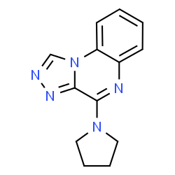 ChemSpider 2D Image | 4-(1-Pyrrolidinyl)[1,2,4]triazolo[4,3-a]quinoxaline | C13H13N5