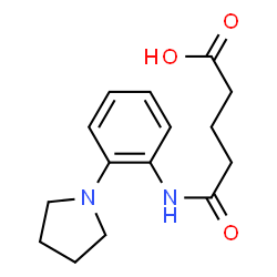 ChemSpider 2D Image | 4-{[2-(PYRROLIDIN-1-YL)PHENYL]CARBAMOYL}BUTANOIC ACID | C15H20N2O3