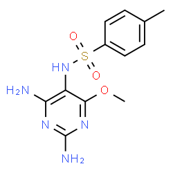 ChemSpider 2D Image | N-(2,4-Diamino-6-methoxy-5-pyrimidinyl)-4-methylbenzenesulfonamide | C12H15N5O3S
