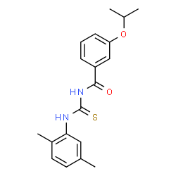 ChemSpider 2D Image | N-[(2,5-Dimethylphenyl)carbamothioyl]-3-isopropoxybenzamide | C19H22N2O2S