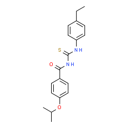 ChemSpider 2D Image | 3-(4-ETHYLPHENYL)-1-(4-ISOPROPOXYBENZOYL)THIOUREA | C19H22N2O2S
