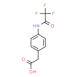 ChemSpider 2D Image | 2-[4-(trifluoroacetamido)phenyl]acetic acid | C10H8F3NO3