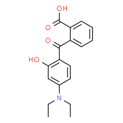 ChemSpider 2D Image | 2-[4-(Diethylamino)-2-hydroxybenzoyl]benzoic acid | C18H19NO4