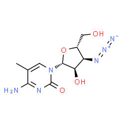 ChemSpider 2D Image | 3'-Azido-3'-deoxy-5-methylcytidine | C10H14N6O4
