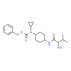 ChemSpider 2D Image | Benzyl cyclopropyl[4-(valylamino)cyclohexyl]carbamate | C22H33N3O3