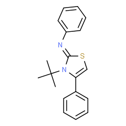 ChemSpider 2D Image | (2Z)-3-(2-Methyl-2-propanyl)-N,4-diphenyl-1,3-thiazol-2(3H)-imine | C19H20N2S