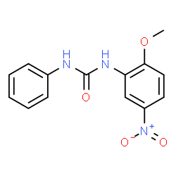 ChemSpider 2D Image | 1-(2-Methoxy-5-nitrophenyl)-3-phenylurea | C14H13N3O4