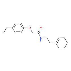 ChemSpider 2D Image | N-[2-(1-Cyclohexen-1-yl)ethyl]-2-(4-ethylphenoxy)acetamide | C18H25NO2