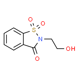 ChemSpider 2D Image | 2-(2-Hydroxyethyl)-1,2-benzothiazol-3(2H)-one 1,1-dioxide | C9H9NO4S