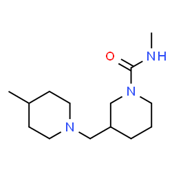 ChemSpider 2D Image | N-Methyl-3-[(4-methyl-1-piperidinyl)methyl]-1-piperidinecarboxamide | C14H27N3O