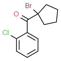 ChemSpider 2D Image | (1-Bromocyclopentyl)(2-chlorophenyl)methanone | C12H12BrClO