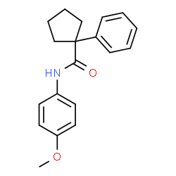ChemSpider 2D Image | N-(4-Methoxyphenyl)-1-phenylcyclopentanecarboxamide | C19H21NO2
