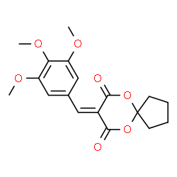 ChemSpider 2D Image | 8-(3,4,5-Trimethoxybenzylidene)-6,10-dioxaspiro[4.5]decane-7,9-dione | C18H20O7