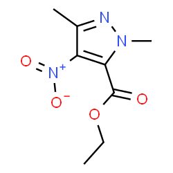 ChemSpider 2D Image | Ethyl 1,3-dimethyl-4-nitro-1H-pyrazole-5-carboxylate | C8H11N3O4
