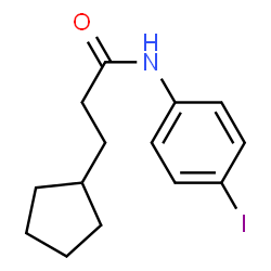 ChemSpider 2D Image | 3-Cyclopentyl-N-(4-iodophenyl)propanamide | C14H18INO