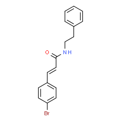 ChemSpider 2D Image | (2E)-3-(4-Bromophenyl)-N-(2-phenylethyl)acrylamide | C17H16BrNO
