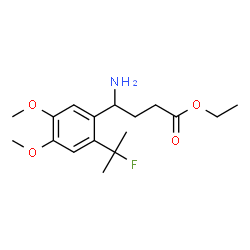 ChemSpider 2D Image | Ethyl 4-amino-4-[2-(2-fluoro-2-propanyl)-4,5-dimethoxyphenyl]butanoate | C17H26FNO4