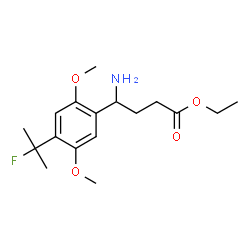 ChemSpider 2D Image | Ethyl 4-amino-4-[4-(2-fluoro-2-propanyl)-2,5-dimethoxyphenyl]butanoate | C17H26FNO4