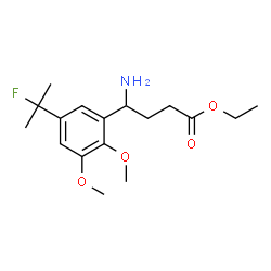 ChemSpider 2D Image | Ethyl 4-amino-4-[5-(2-fluoro-2-propanyl)-2,3-dimethoxyphenyl]butanoate | C17H26FNO4