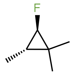 ChemSpider 2D Image | (2R,3S)-2-Fluoro-1,1,3-trimethylcyclopropane | C6H11F