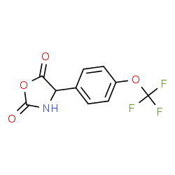 ChemSpider 2D Image | 4-[4-(Trifluoromethoxy)phenyl]-1,3-oxazolidine-2,5-dione | C10H6F3NO4