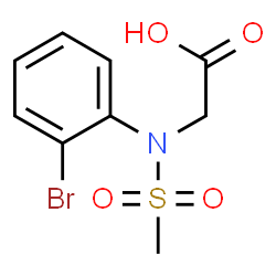 ChemSpider 2D Image | N-(2-Bromophenyl)-N-(methylsulfonyl)glycine | C9H10BrNO4S