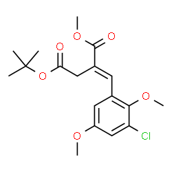 ChemSpider 2D Image | 1-Methyl 4-(2-methyl-2-propanyl) (2E)-2-(3-chloro-2,5-dimethoxybenzylidene)succinate | C18H23ClO6