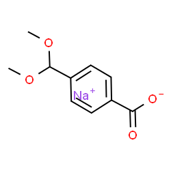ChemSpider 2D Image | Sodium 4-(dimethoxymethyl)benzoate | C10H11NaO4