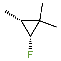 ChemSpider 2D Image | (2R,3R)-2-Fluoro-1,1,3-trimethylcyclopropane | C6H11F