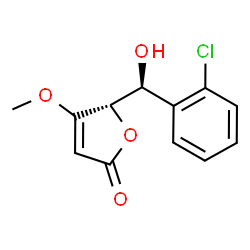 ChemSpider 2D Image | (5S)-5-[(S)-(2-Chlorophenyl)(hydroxy)methyl]-4-methoxy-2(5H)-furanone | C12H11ClO4