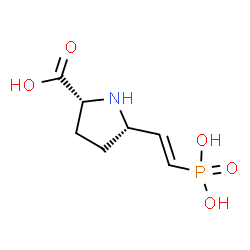 ChemSpider 2D Image | (5S)-5-[(E)-2-Phosphonovinyl]-D-proline | C7H12NO5P