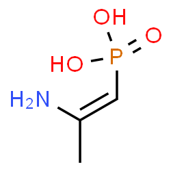 ChemSpider 2D Image | [(1Z)-2-Amino-1-propen-1-yl]phosphonic acid | C3H8NO3P