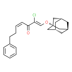 ChemSpider 2D Image | (1Z,4Z)-1-[(3s,5s,7s)-Adamantan-1-yloxy]-2-chloro-7-phenyl-1,4-heptadien-3-one | C23H27ClO2