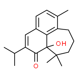 ChemSpider 2D Image | 10a-Hydroxy-2-isopropyl-6,10,10-trimethyl-8,9,10,10a-tetrahydrocyclohepta[de]naphthalen-1(7H)-one | C20H26O2