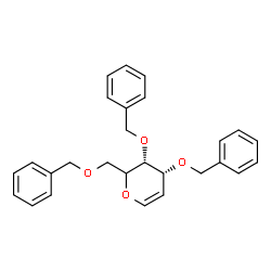 ChemSpider 2D Image | (2xi)-2,6-Anhydro-1,3,4-tri-O-benzyl-5-deoxy-D-erythro-hex-5-enitol | C27H28O4