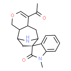 ChemSpider 2D Image | (3R)-6'-Acetyl-1-methylspiro[indole-3,10'-[4]oxa[12]azatricyclo[7.2.1.0~2,7~]dodec[5]en]-2(1H)-one | C20H22N2O3