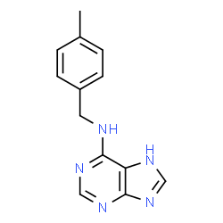 ChemSpider 2D Image | N-(4-Methylbenzyl)-7H-purin-6-amine | C13H13N5