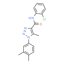 ChemSpider 2D Image | N-(2-Chlorophenyl)-1-(3,4-dimethylphenyl)-5-methyl-1H-1,2,3-triazole-4-carboxamide | C18H17ClN4O