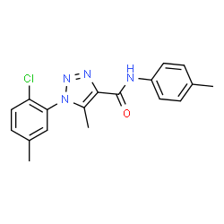 ChemSpider 2D Image | 1-(2-Chloro-5-methylphenyl)-5-methyl-N-(4-methylphenyl)-1H-1,2,3-triazole-4-carboxamide | C18H17ClN4O