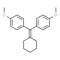 ChemSpider 2D Image | 1,1'-(Cyclohexylidenemethylene)bis(4-methoxybenzene) | C21H24O2
