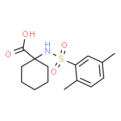 ChemSpider 2D Image | 1-{[(2,5-Dimethylphenyl)sulfonyl]amino}cyclohexanecarboxylic acid | C15H21NO4S