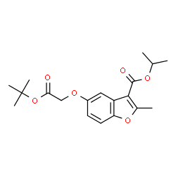 ChemSpider 2D Image | Isopropyl 5-(2-tert-butoxy-2-oxoethoxy)-2-methyl-1-benzofuran-3-carboxylate | C19H24O6