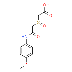 ChemSpider 2D Image | {[2-(4-methoxyanilino)-2-oxoethyl]sulfinyl}acetic acid | C11H13NO5S