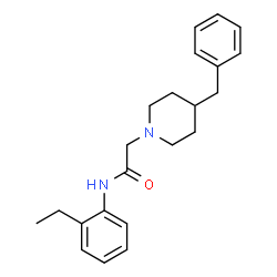 ChemSpider 2D Image | 2-(4-Benzyl-1-piperidinyl)-N-(2-ethylphenyl)acetamide | C22H28N2O