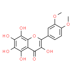 ChemSpider 2D Image | 2-(3,4-Dimethoxyphenyl)-3,5,6,7,8-pentahydroxy-4H-chromen-4-one | C17H14O9