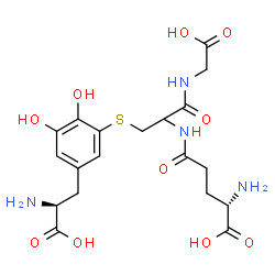 ChemSpider 2D Image | L-gamma-Glutamyl-S-{5-[(2S)-2-amino-2-carboxyethyl]-2,3-dihydroxyphenyl}cysteinylglycine | C19H26N4O10S