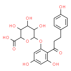 ChemSpider 2D Image | 3,5-Dihydroxy-2-[3-(4-hydroxyphenyl)propanoyl]phenyl hexopyranosiduronic acid | C21H22O11