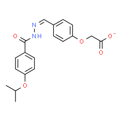 ChemSpider 2D Image | (4-{(Z)-[(4-Isopropoxybenzoyl)hydrazono]methyl}phenoxy)acetate | C19H19N2O5