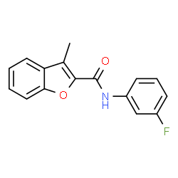 ChemSpider 2D Image | N-(3-Fluorophenyl)-3-methyl-1-benzofuran-2-carboxamide | C16H12FNO2
