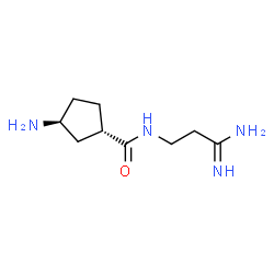 ChemSpider 2D Image | (1S,3S)-3-Amino-N-(3-amino-3-iminopropyl)cyclopentanecarboxamide | C9H18N4O
